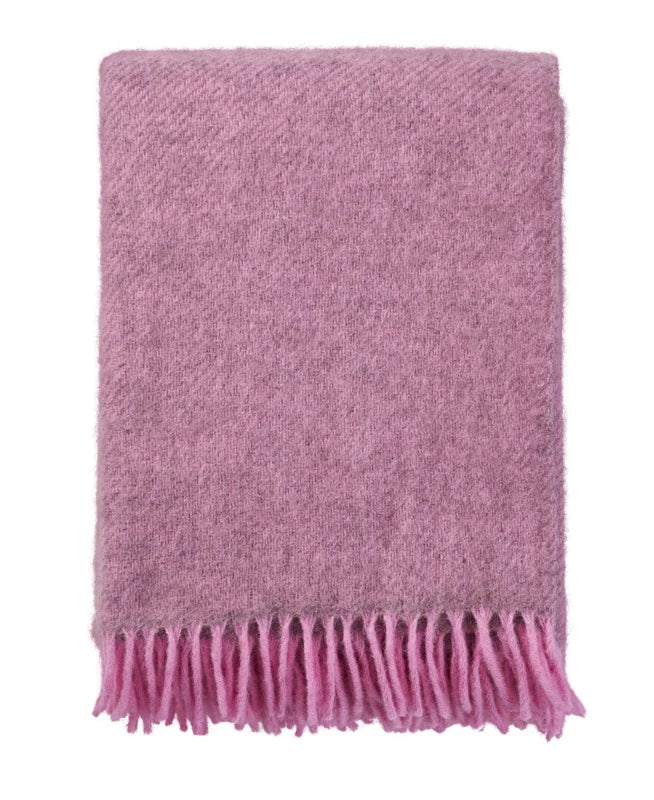 Klippan wollen plaid gotland pink