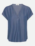 Rosemunde RWDallas SL Blouse 058 medium denim blue