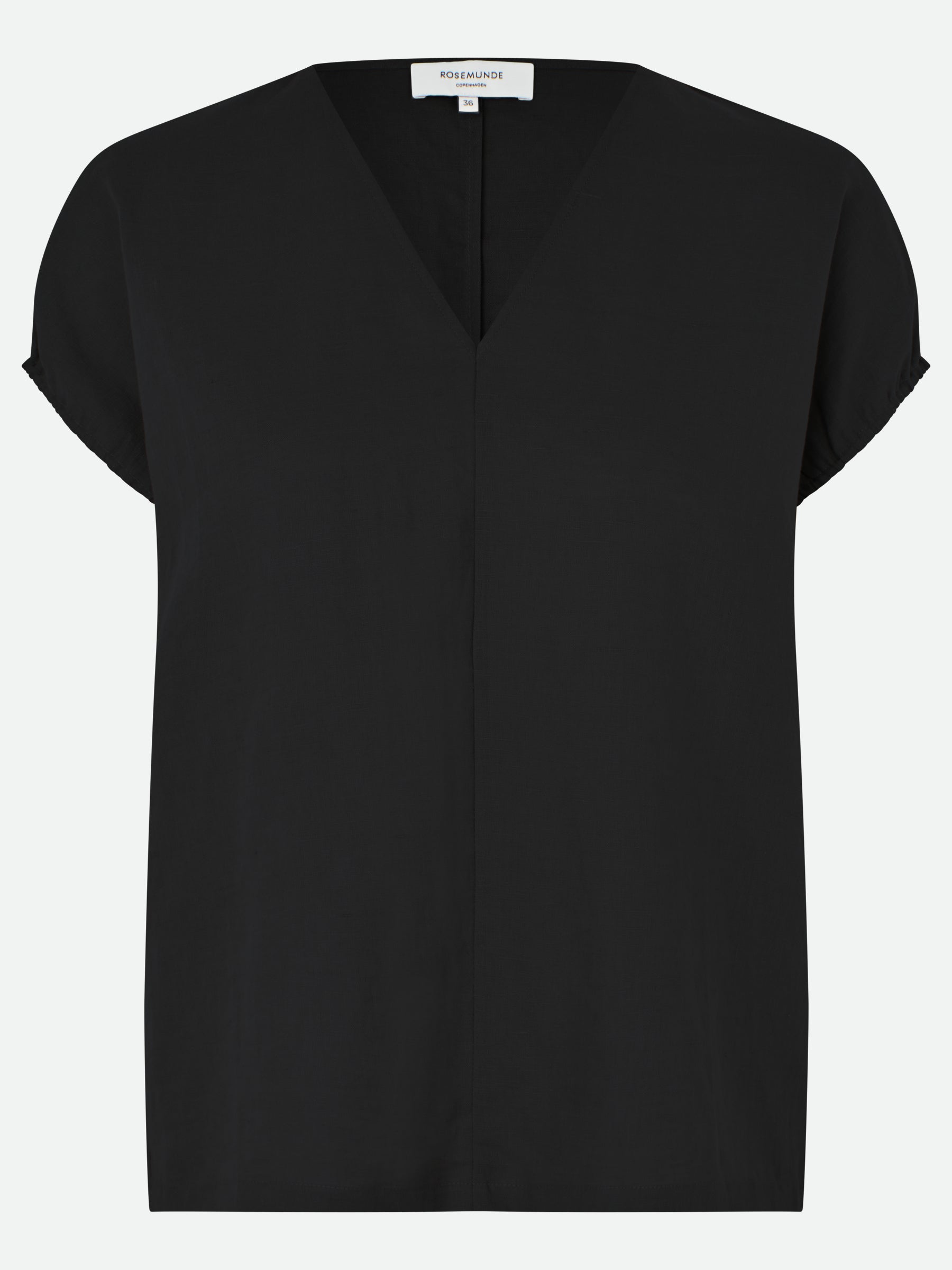 Rosemunde RWEsther Linen Capsleeve Top 010 black