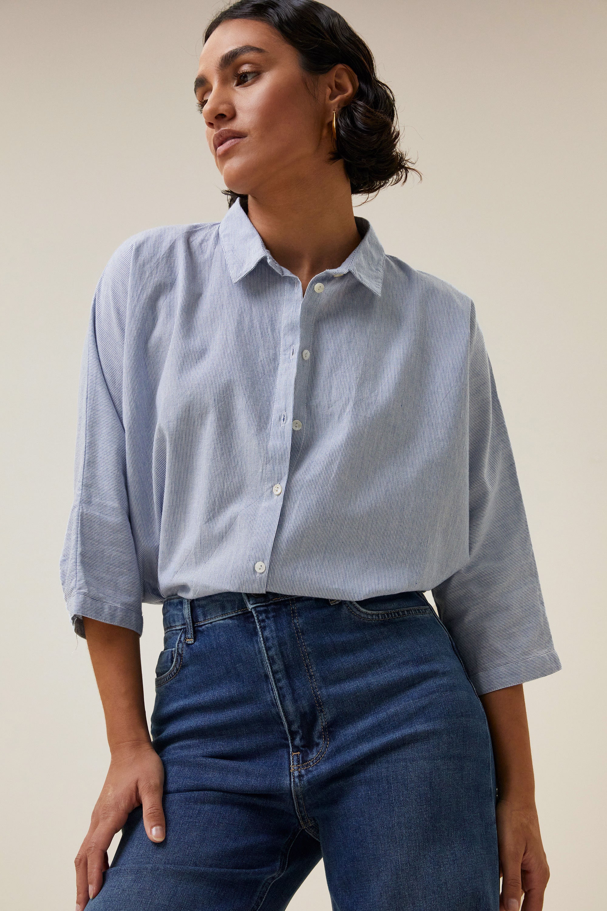 By Bar norel pin stripe blouse