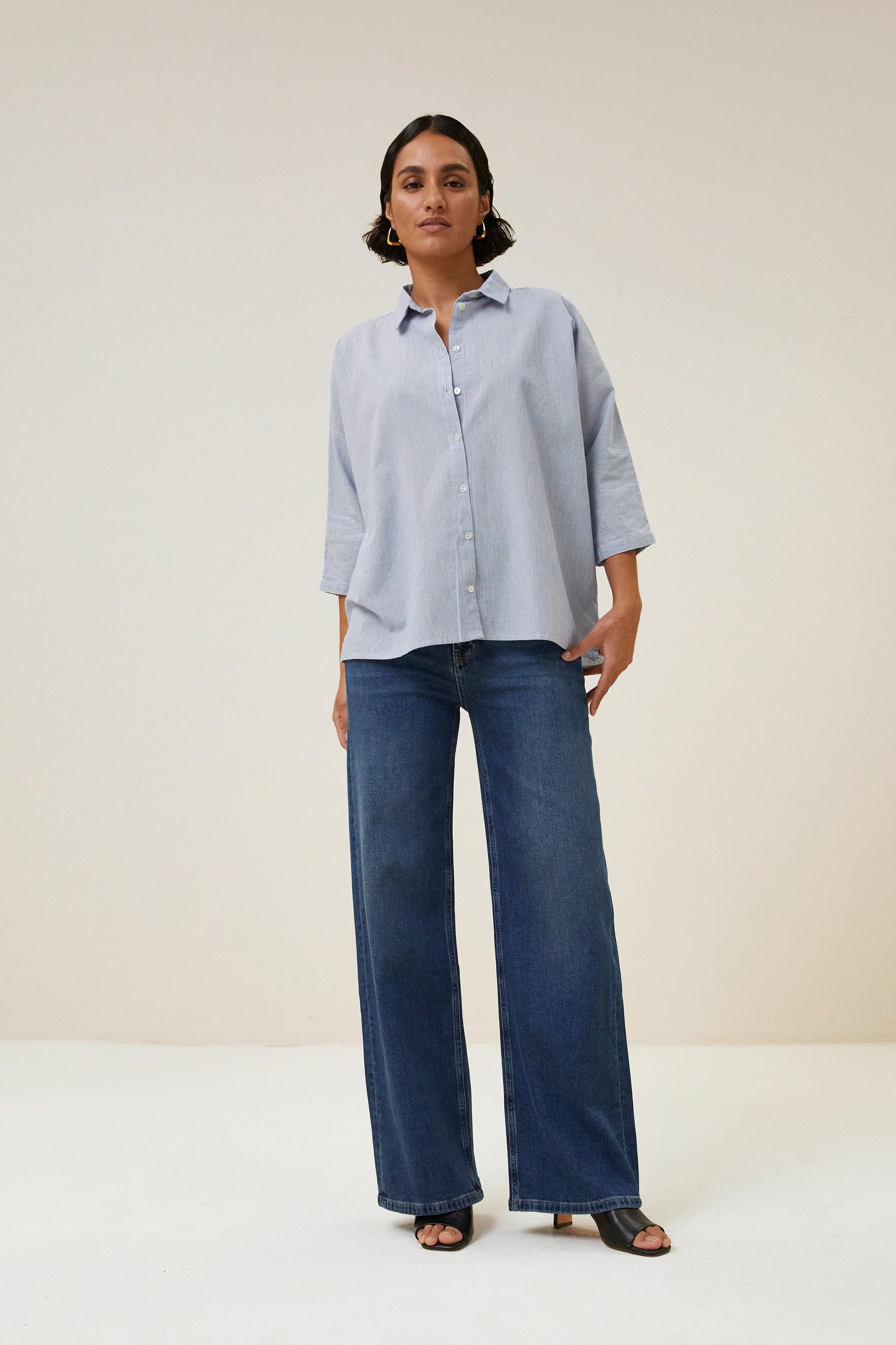 By Bar norel pin stripe blouse