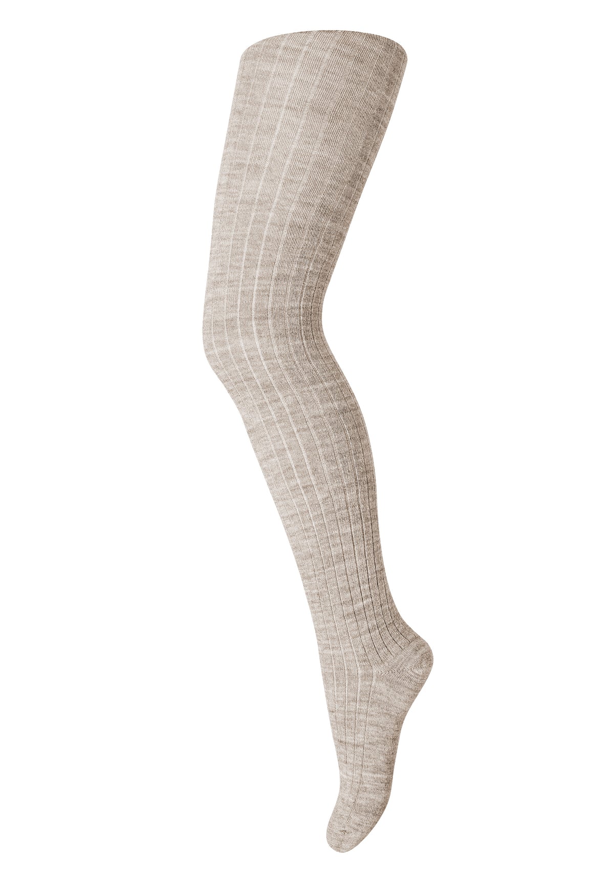 MP Denmark Wool rib tights Light Brown Melange