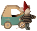 Maileg Christmas mouse, Little brother in car box