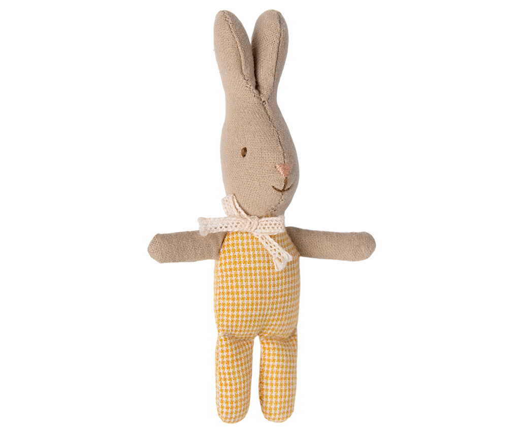 Maileg Rabbit, My - Yellow check