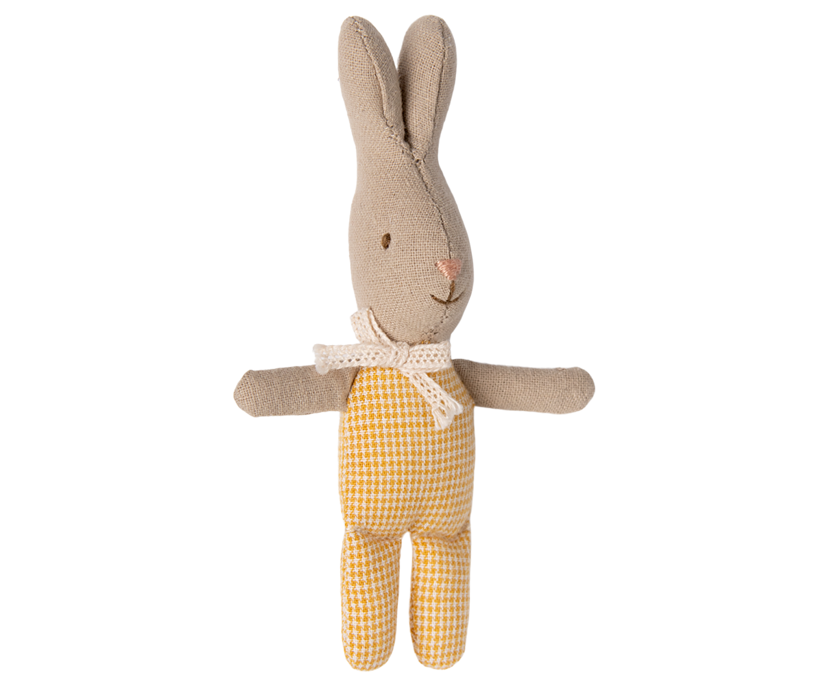 Maileg Rabbit, My - Yellow check