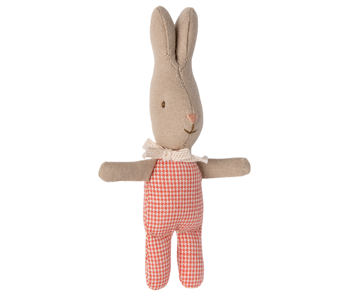 Maileg Rabbit, My - Red check