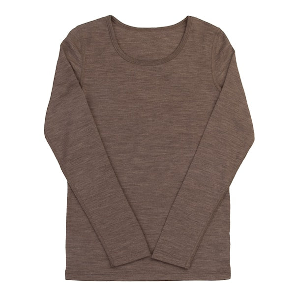 Joha wol zijde longsleeve brown