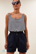 By Bar kid stripe singlet | midnight stripe