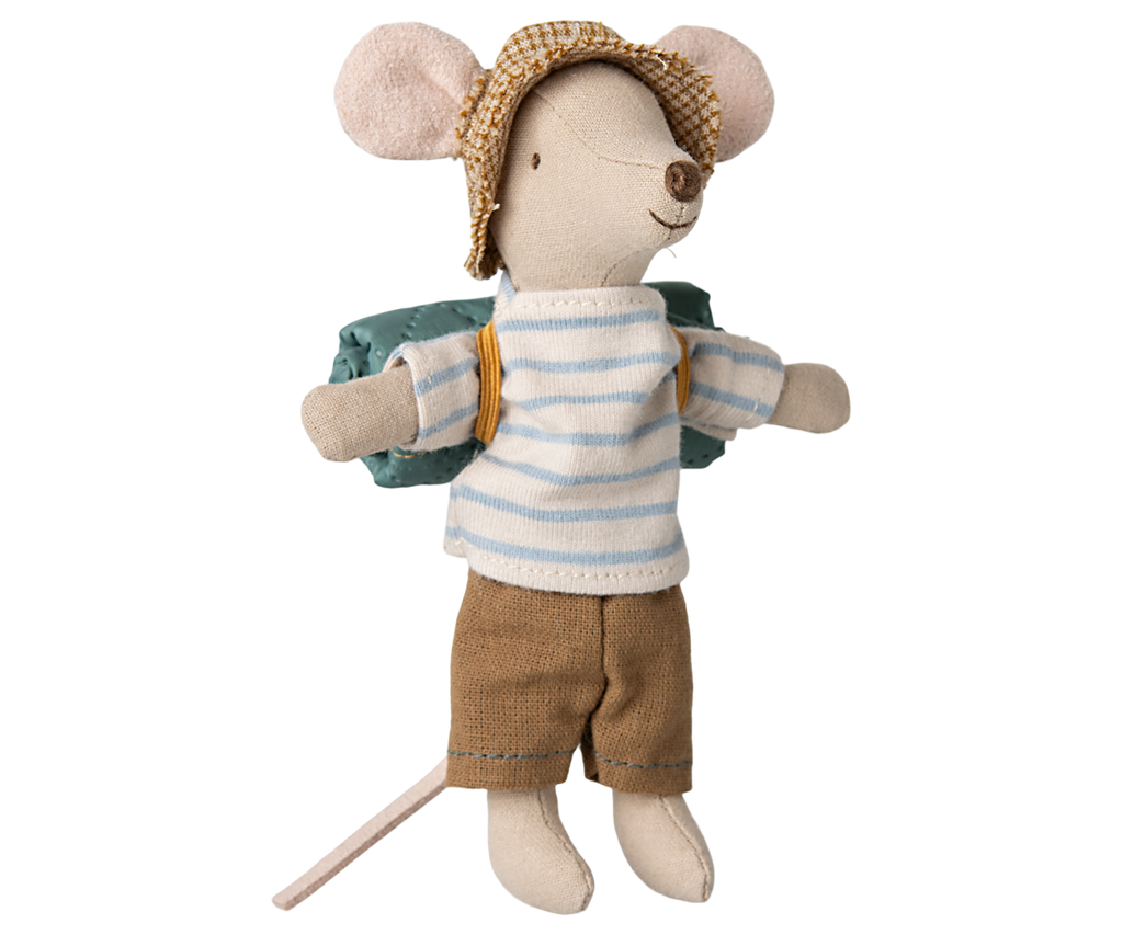 Maileg Hiker mouse, Big brother - Stripes