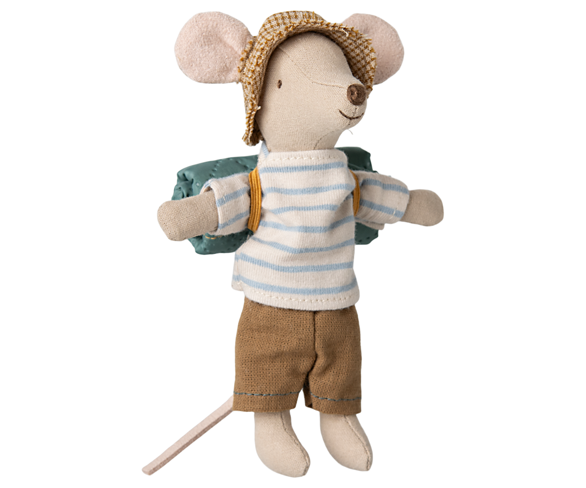 Maileg Hiker mouse, Big brother - Stripes