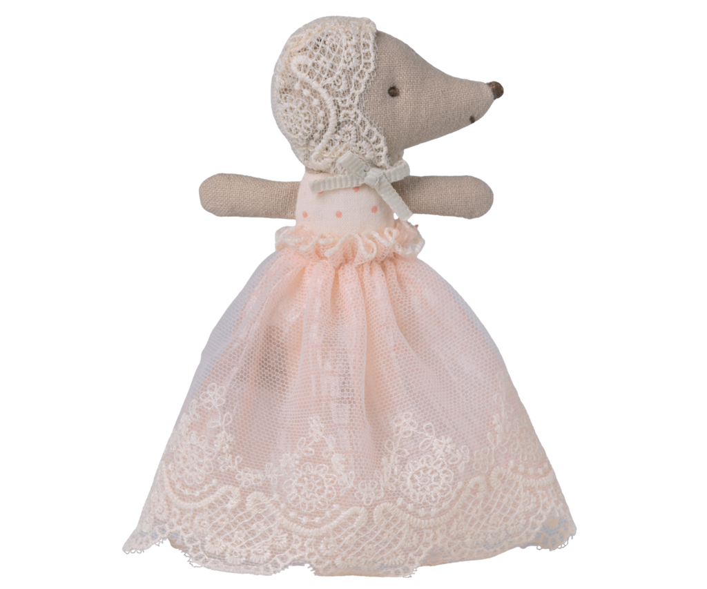 Maileg Baby mouse in gown - Powder