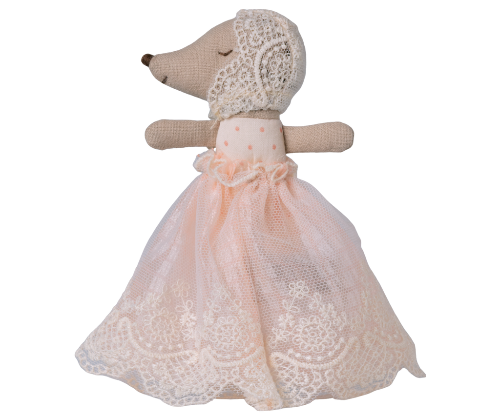 Maileg Baby mouse in gown - Powder