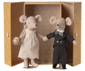 Maileg Wedding mice couple in box, Mum and Dad