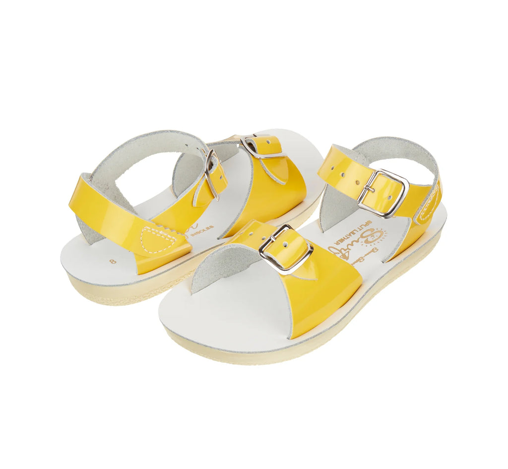Salt Water Sandals Surfer Shiny Yellow Kids Sandal