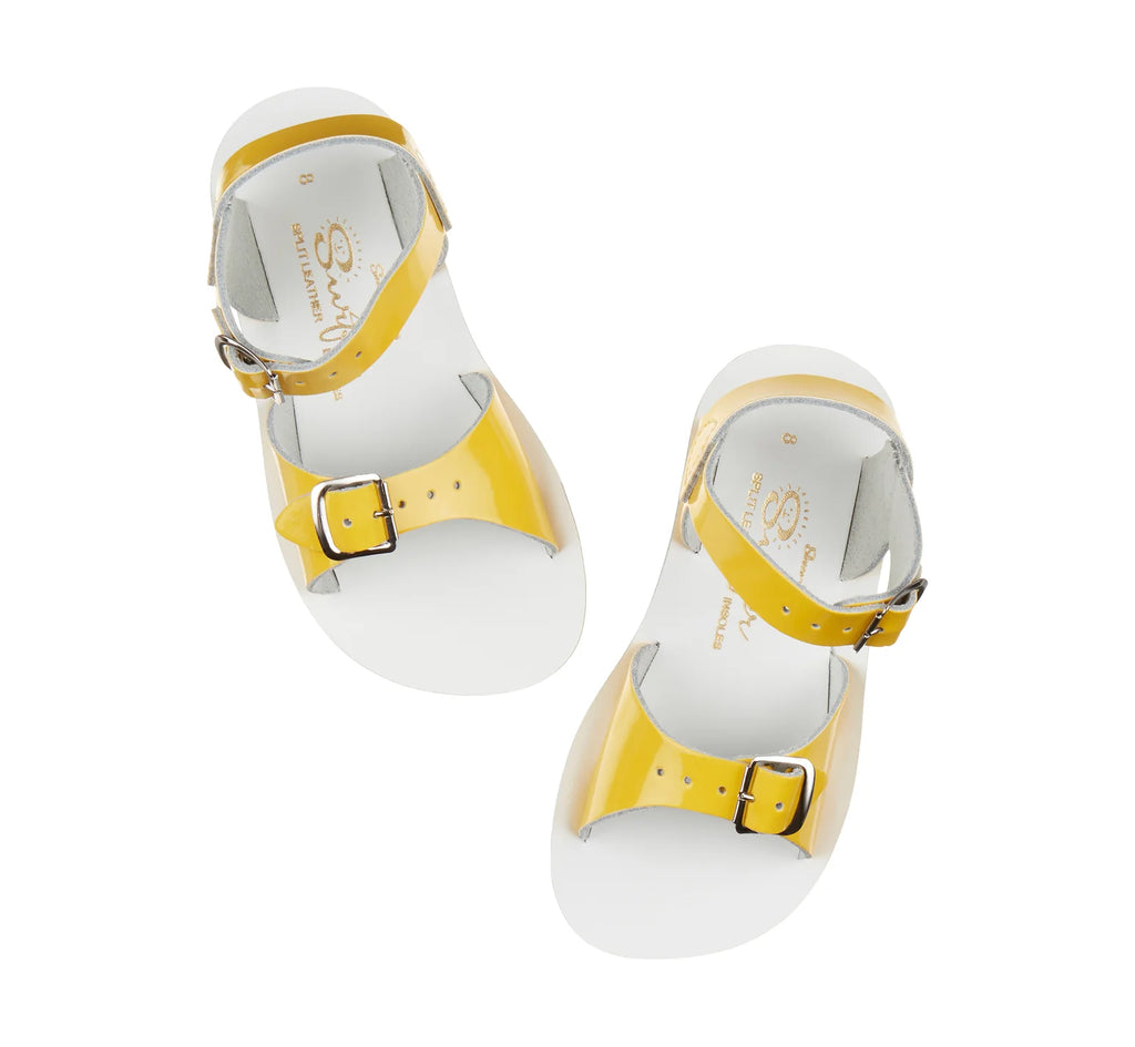 Salt Water Sandals Surfer Shiny Yellow Kids Sandal