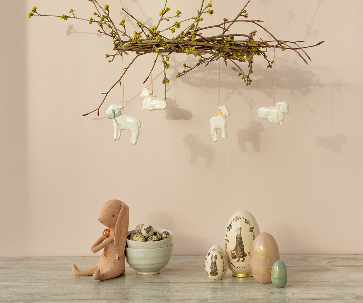 Maileg Metal ornament, Lamb - Off white