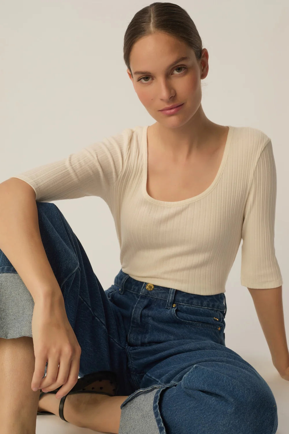 Des Petits Hauts T-shirt Inoa Creme