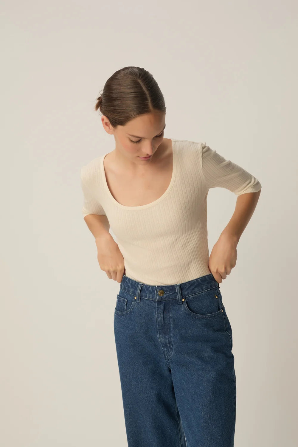 Des Petits Hauts T-shirt Inoa Creme
