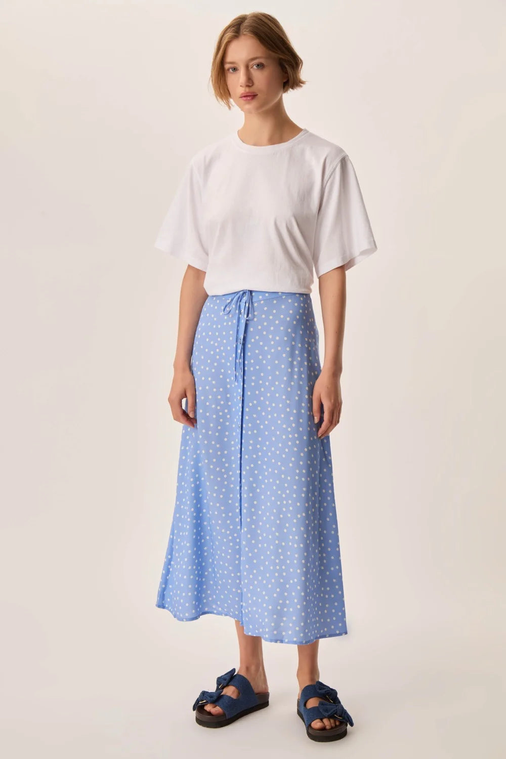 Des Petits Hauts Skirt Elizetta Dots Ciel
