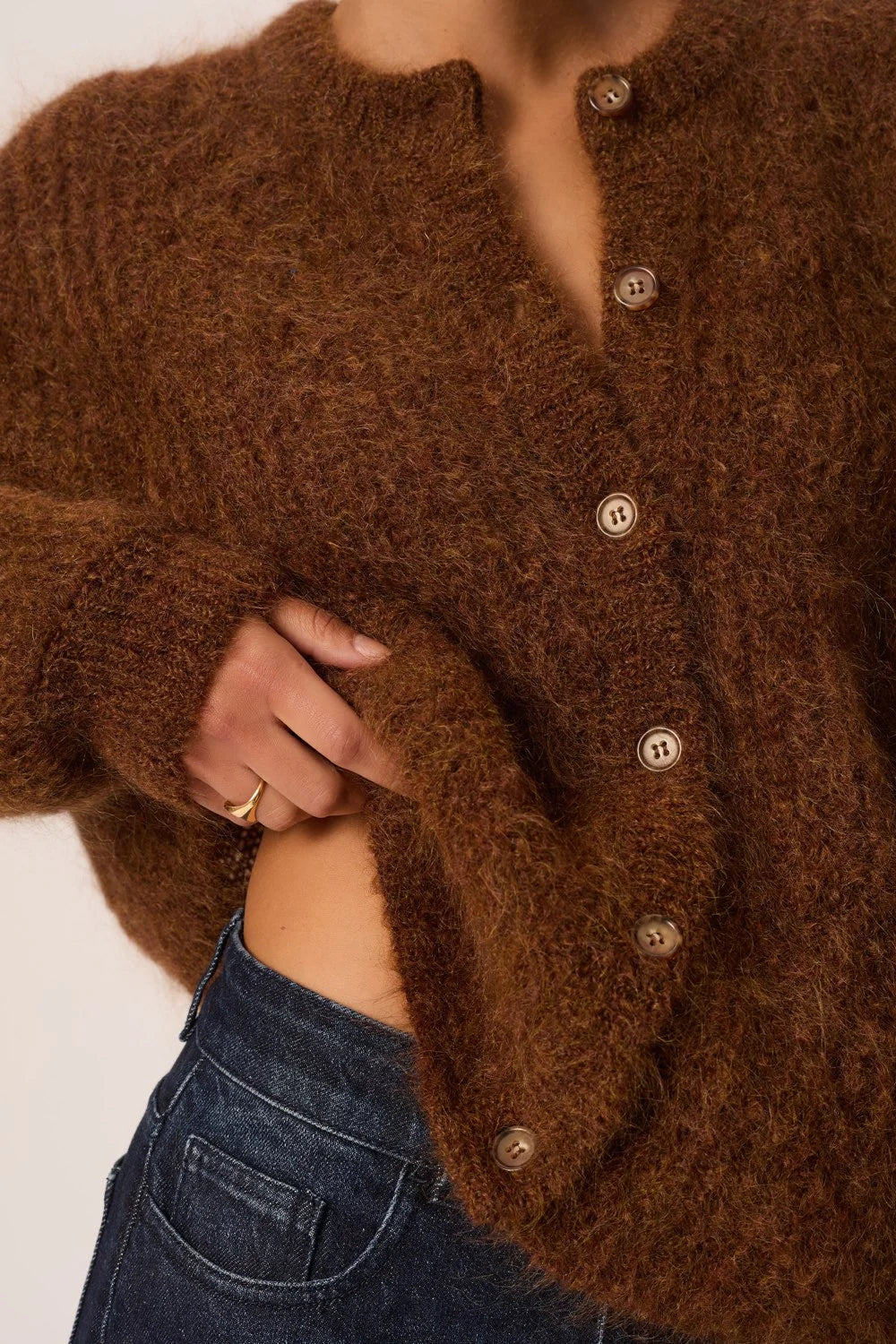 Des Petits Hauts ALMA Cardigan COGNAC CHINE