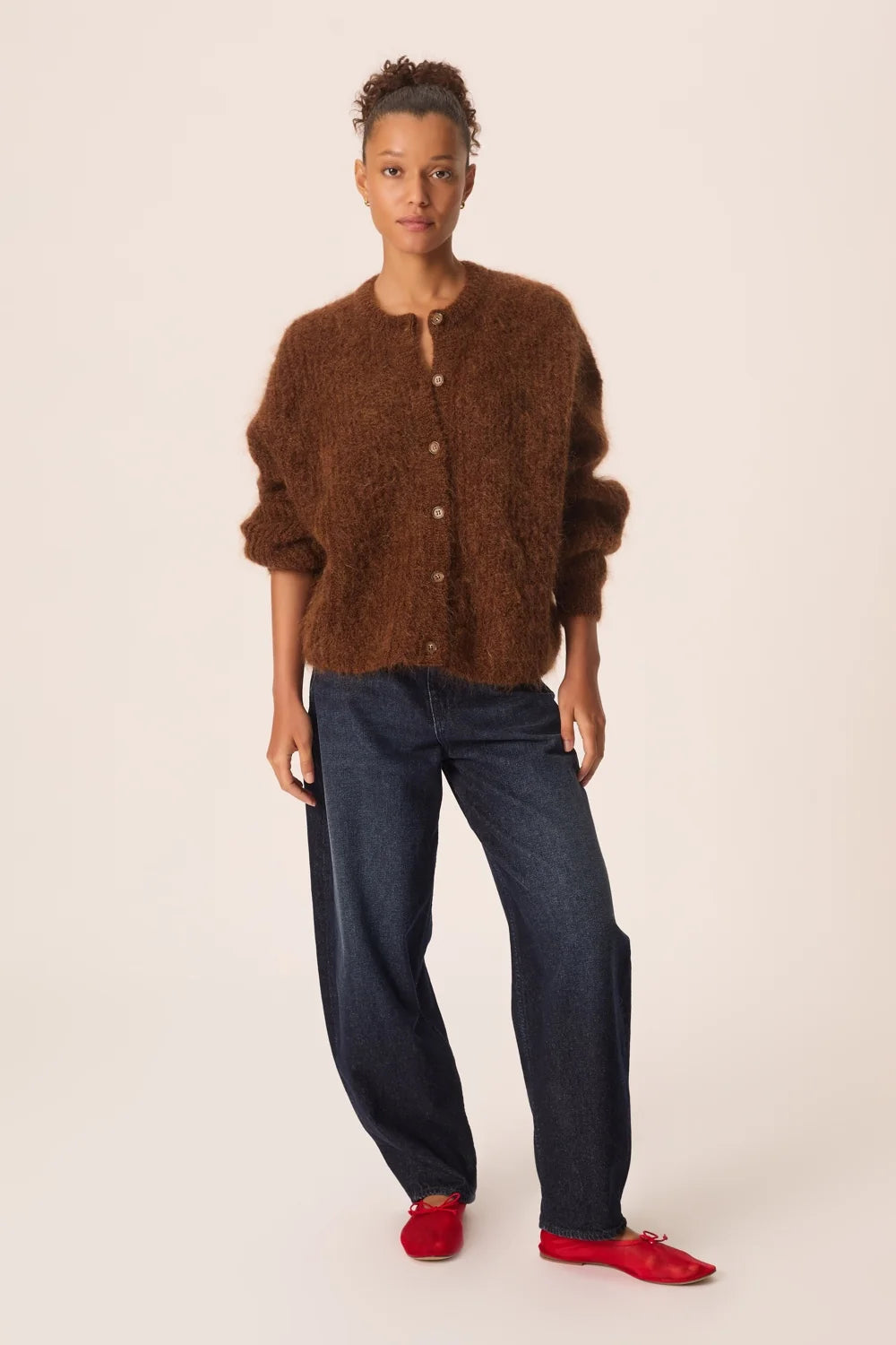 Des Petits Hauts ALMA Cardigan COGNAC CHINE