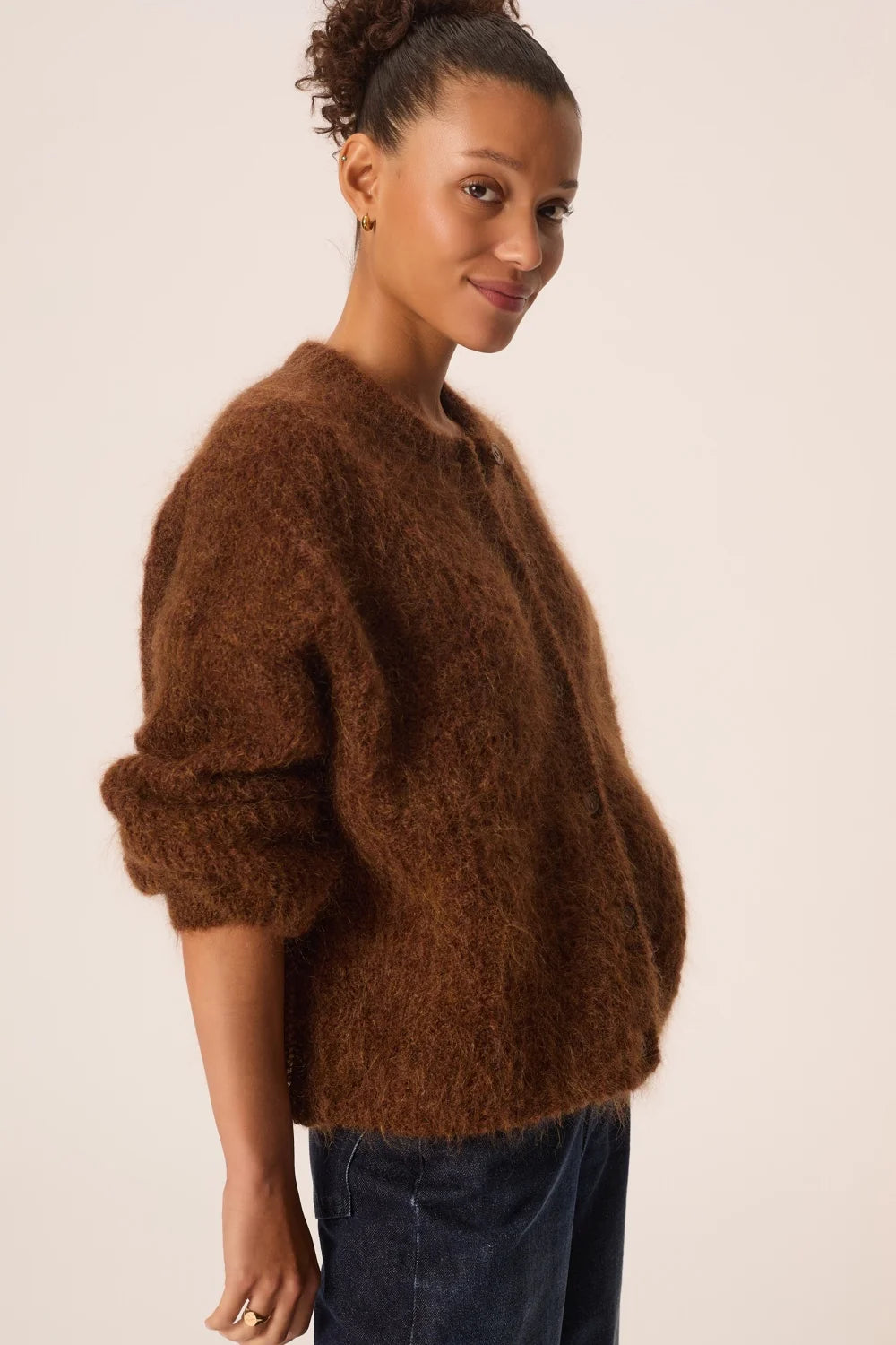 Des Petits Hauts ALMA Cardigan COGNAC CHINE