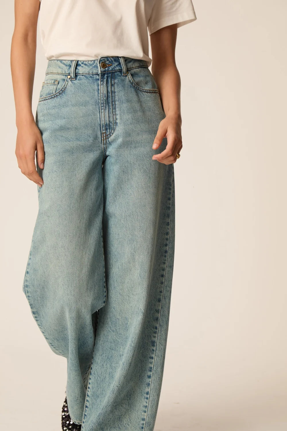 Des Petits Hauts Jeans Louela Bleach Vintage
