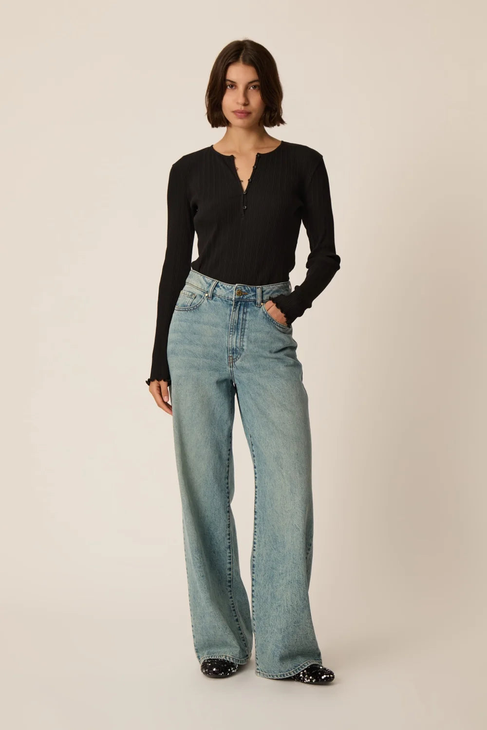 Des Petits Hauts Jeans Louela Bleach Vintage