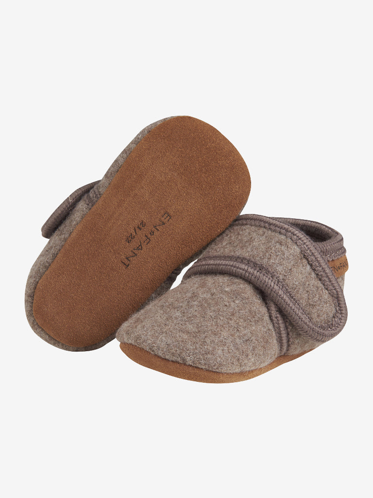 Enfant wollen baby slofje 2811 Walnut