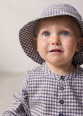 Marmar Arida - Hat, Navy Check