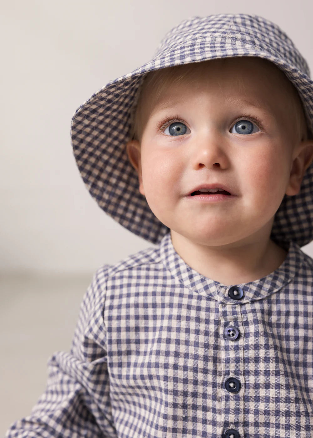 Marmar Arida - Hat, Navy Check