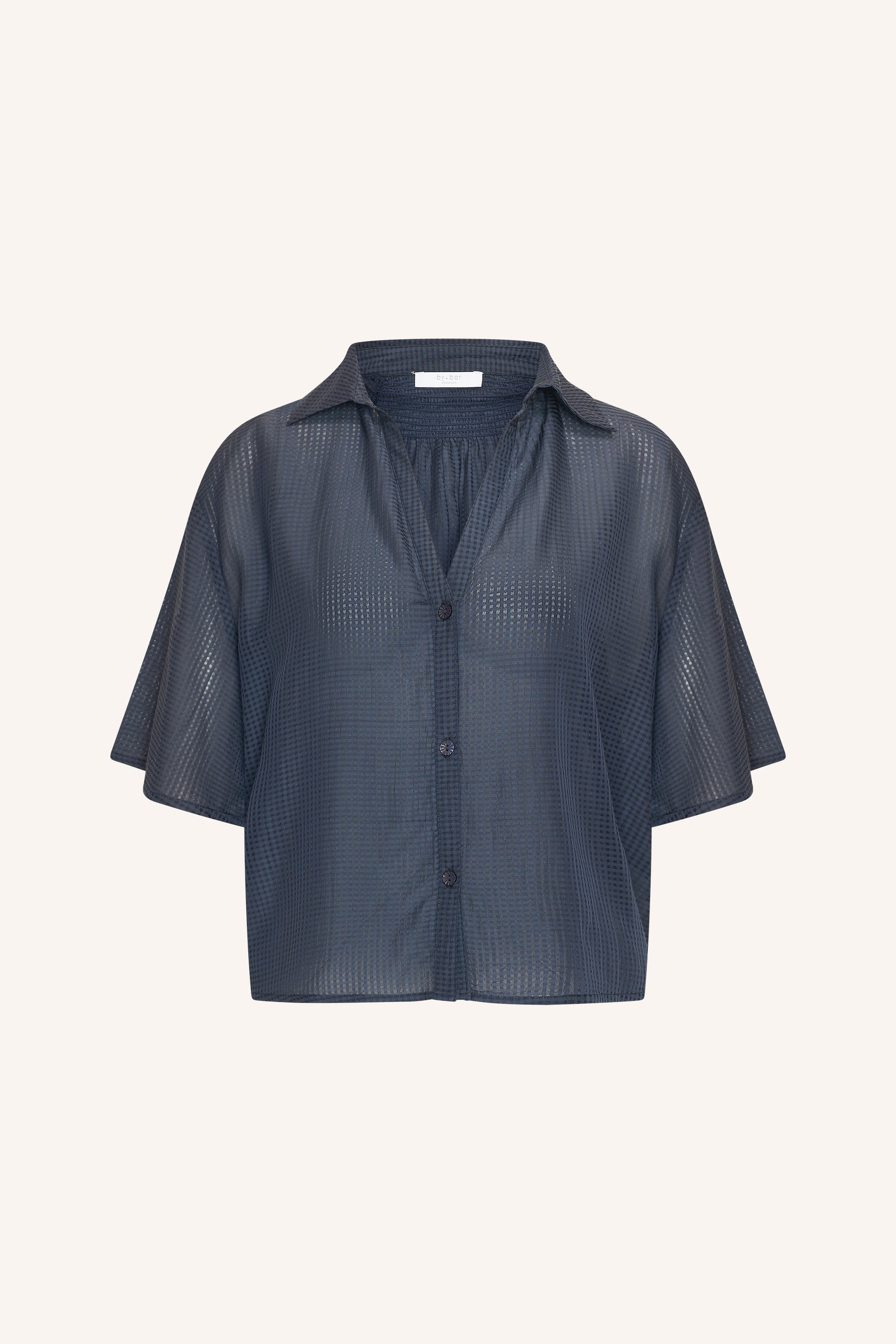 By Bar kick blouse navy blue