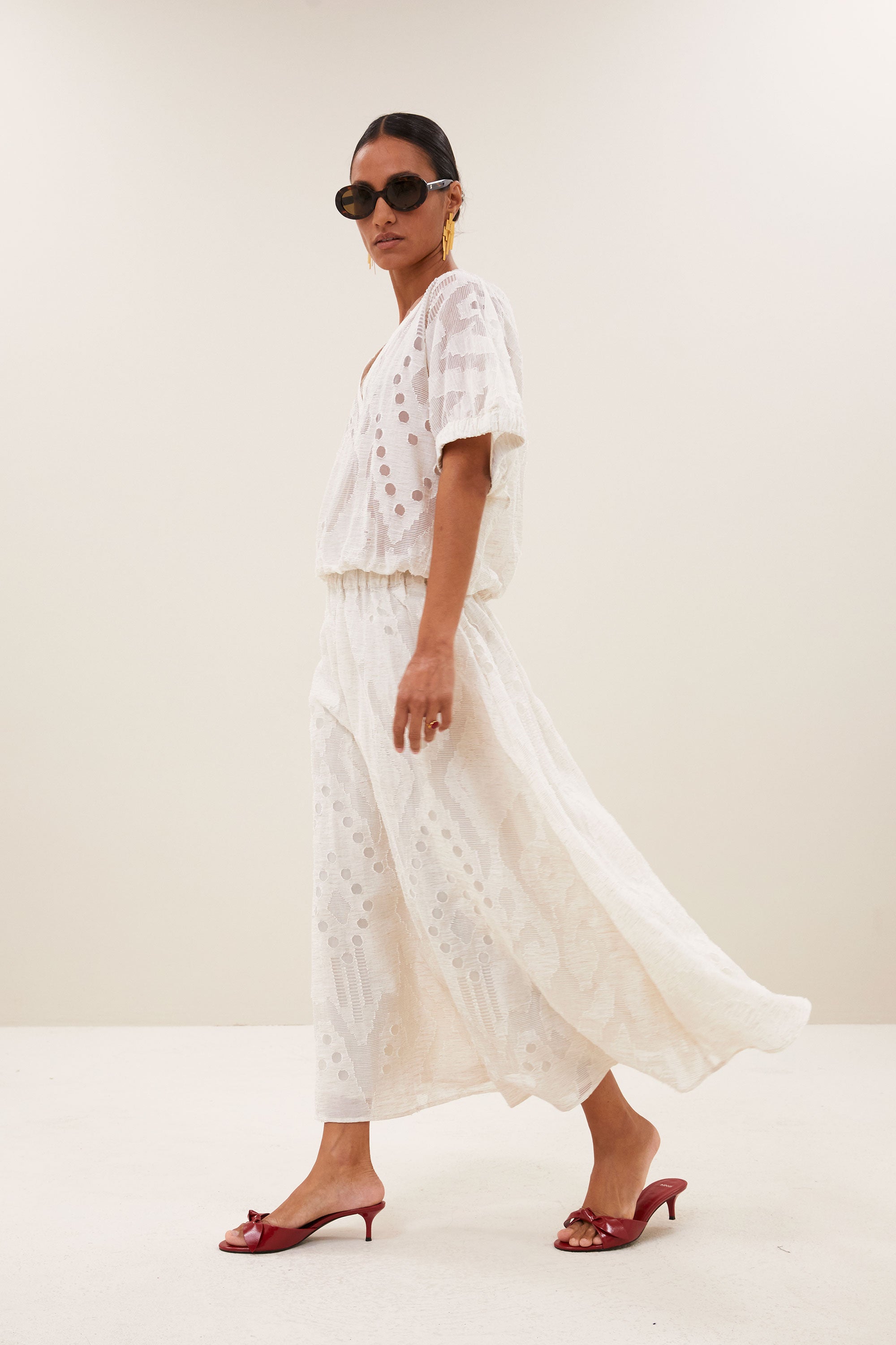 By Bar mabel mist blouse cream