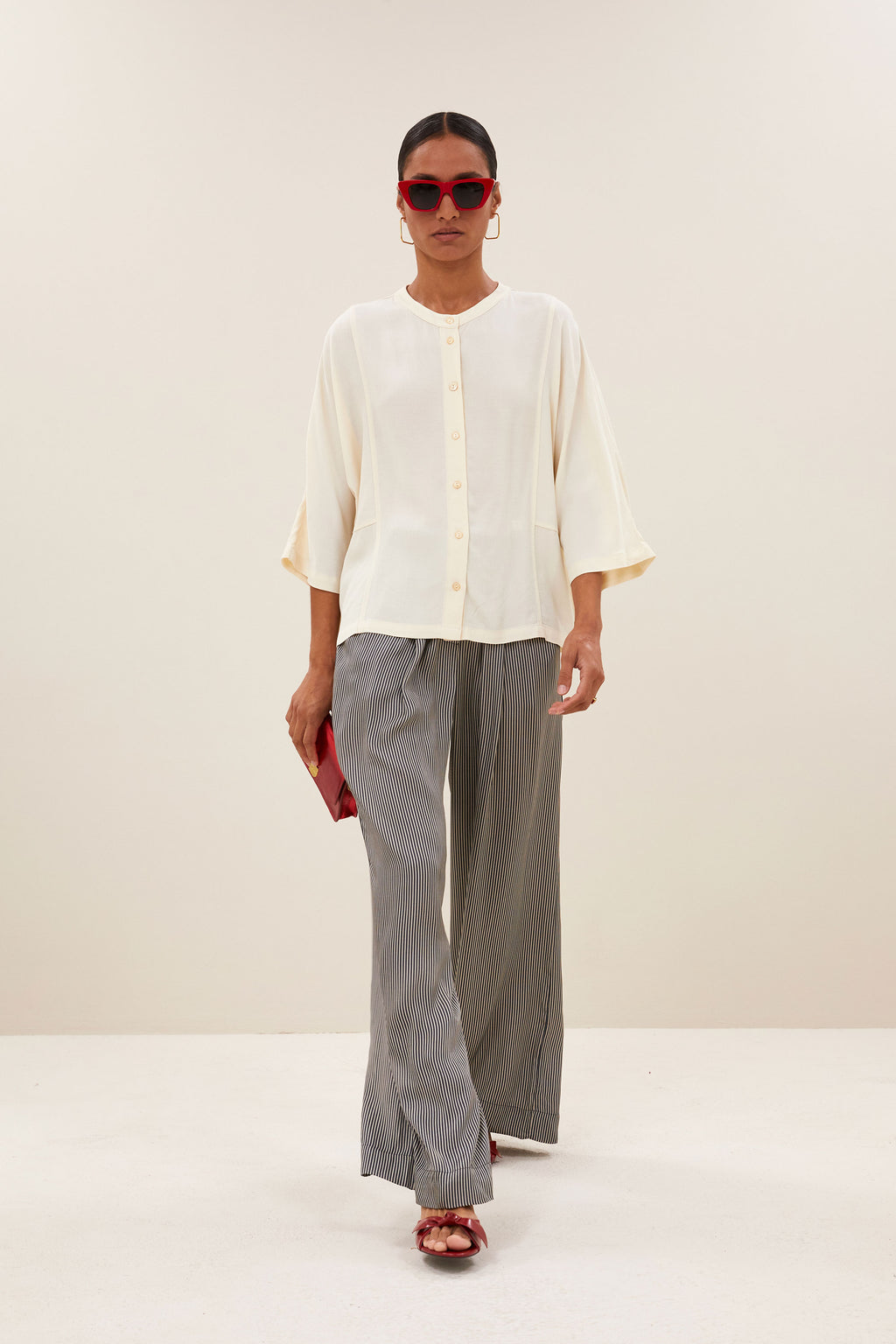 By Bar siem viscose blouse cream