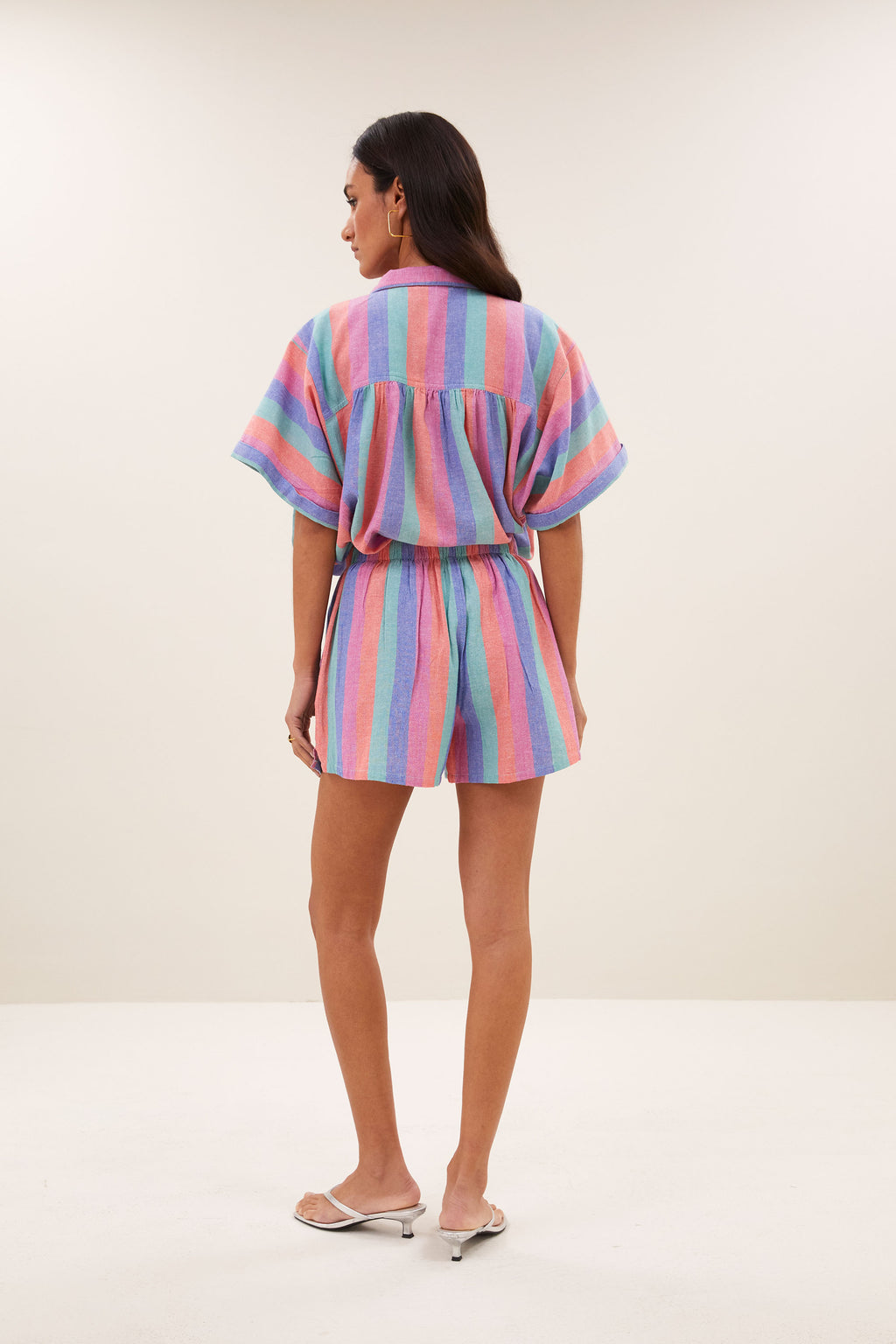 By Bar sunny rainbow pleats blouse