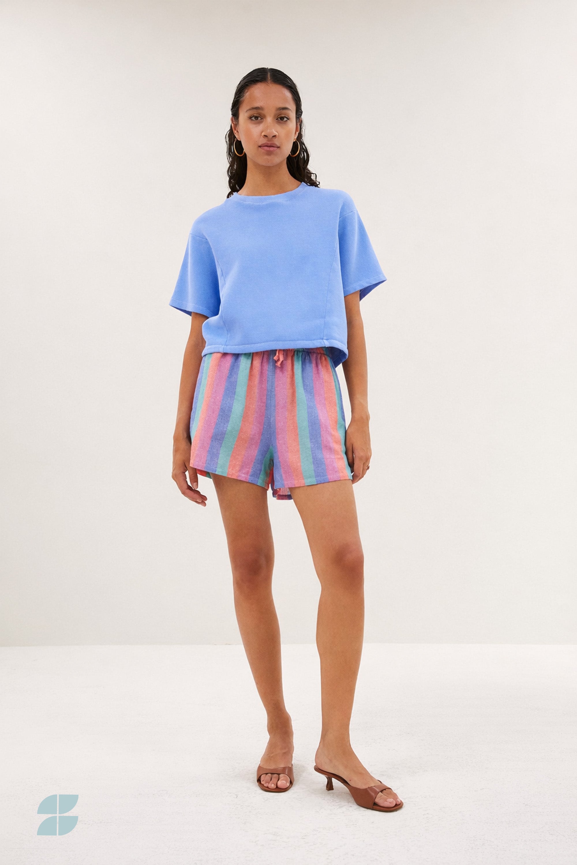 By Bar suki sweat top city blue