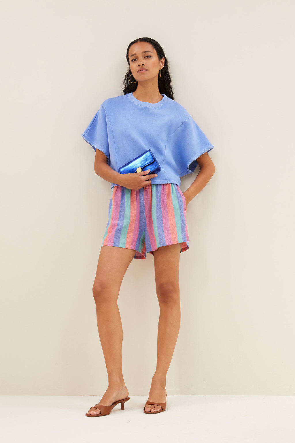 By Bar suki sweat top city blue