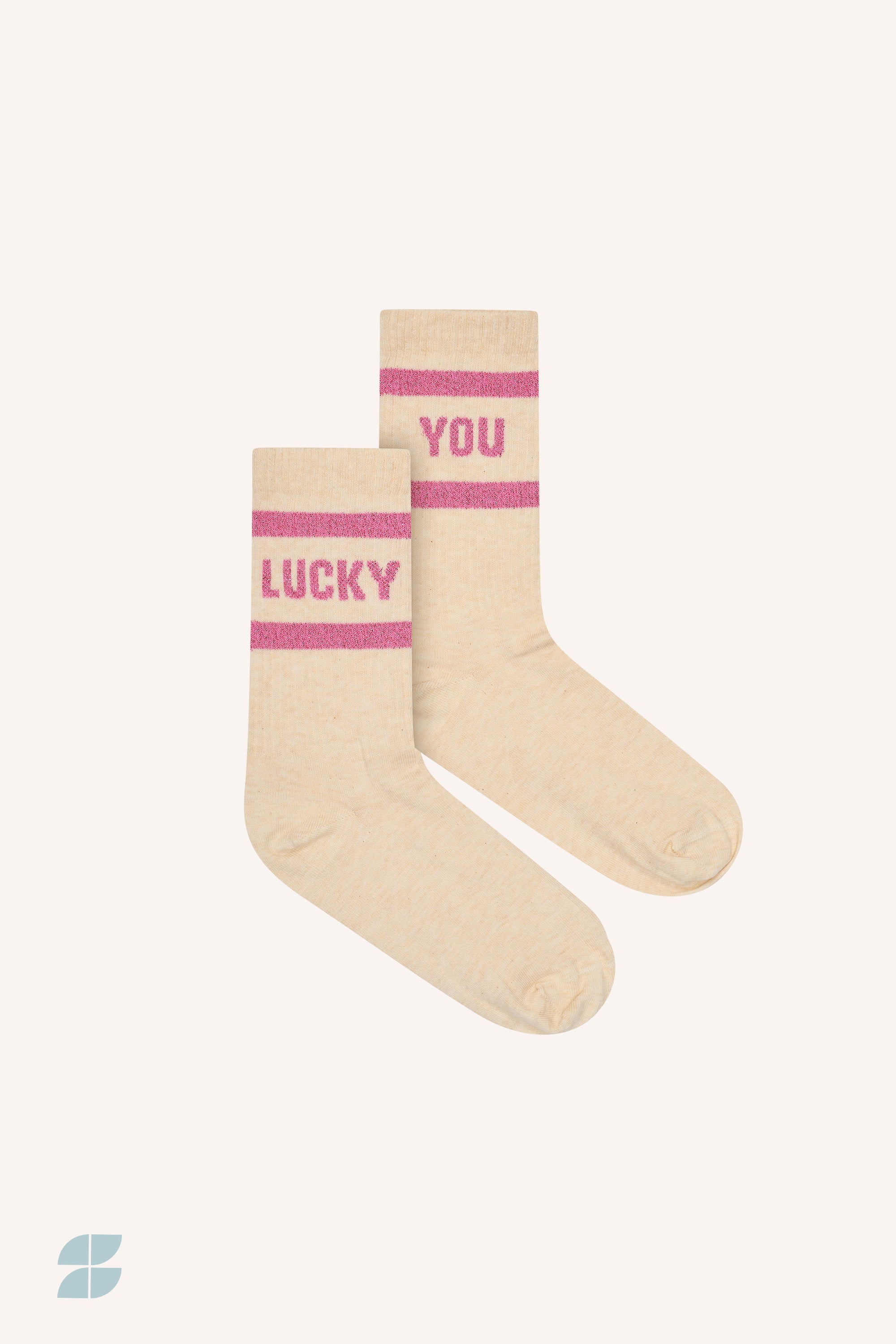 By Bar lucky sparkle oyster socks bright pink