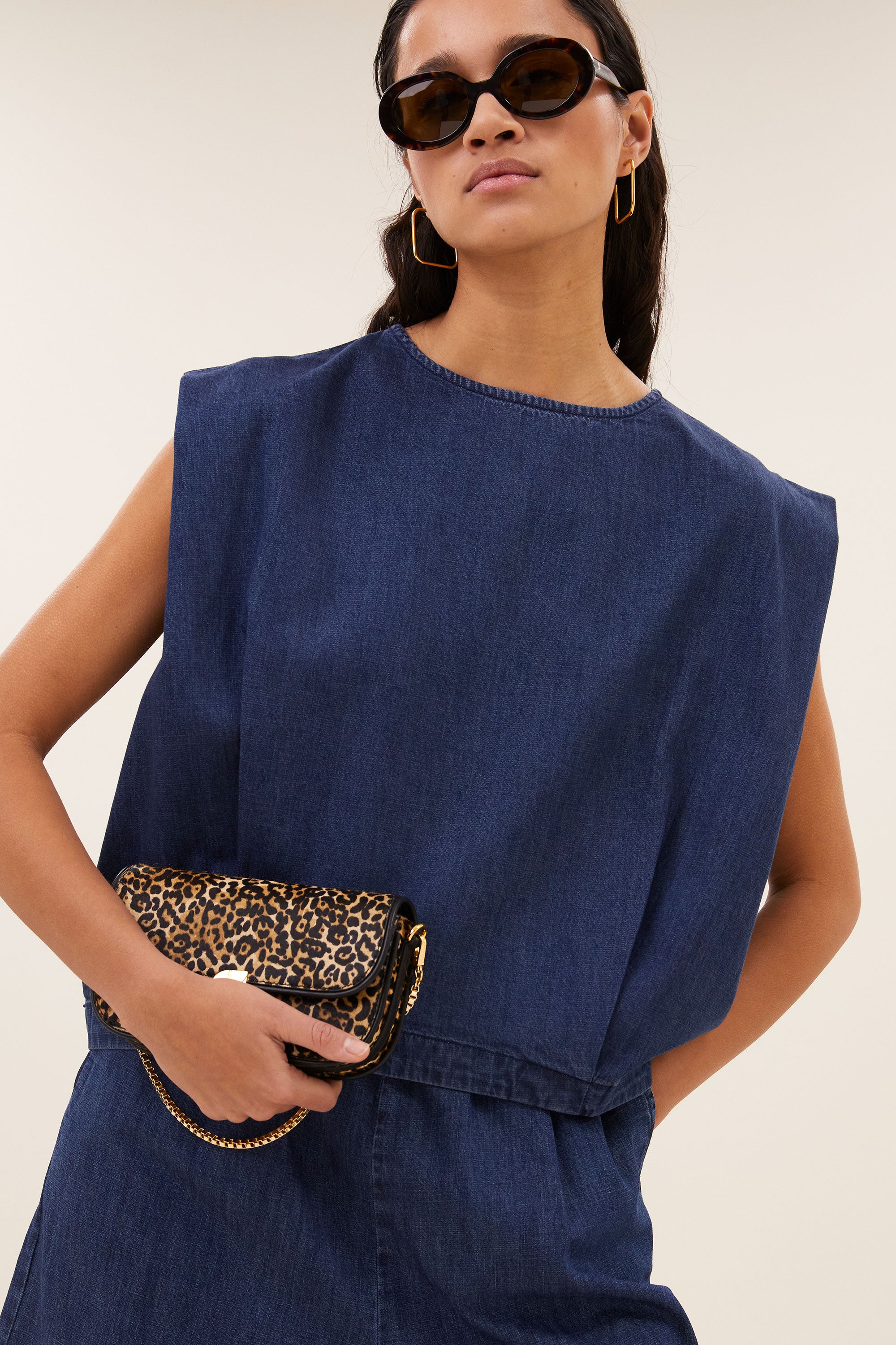 By Bar ginza denim top | dark denim