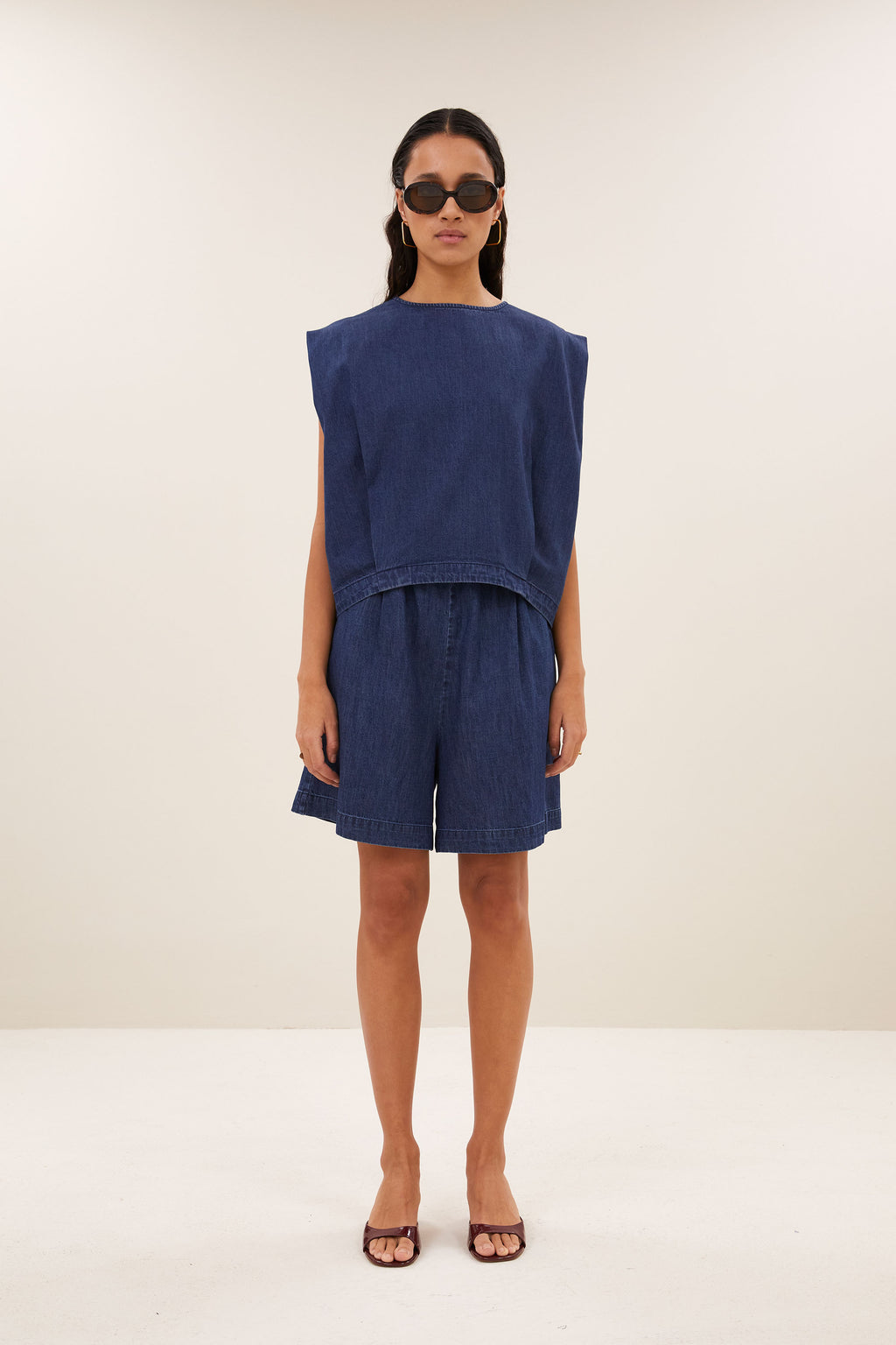 By Bar ginza denim top | dark denim