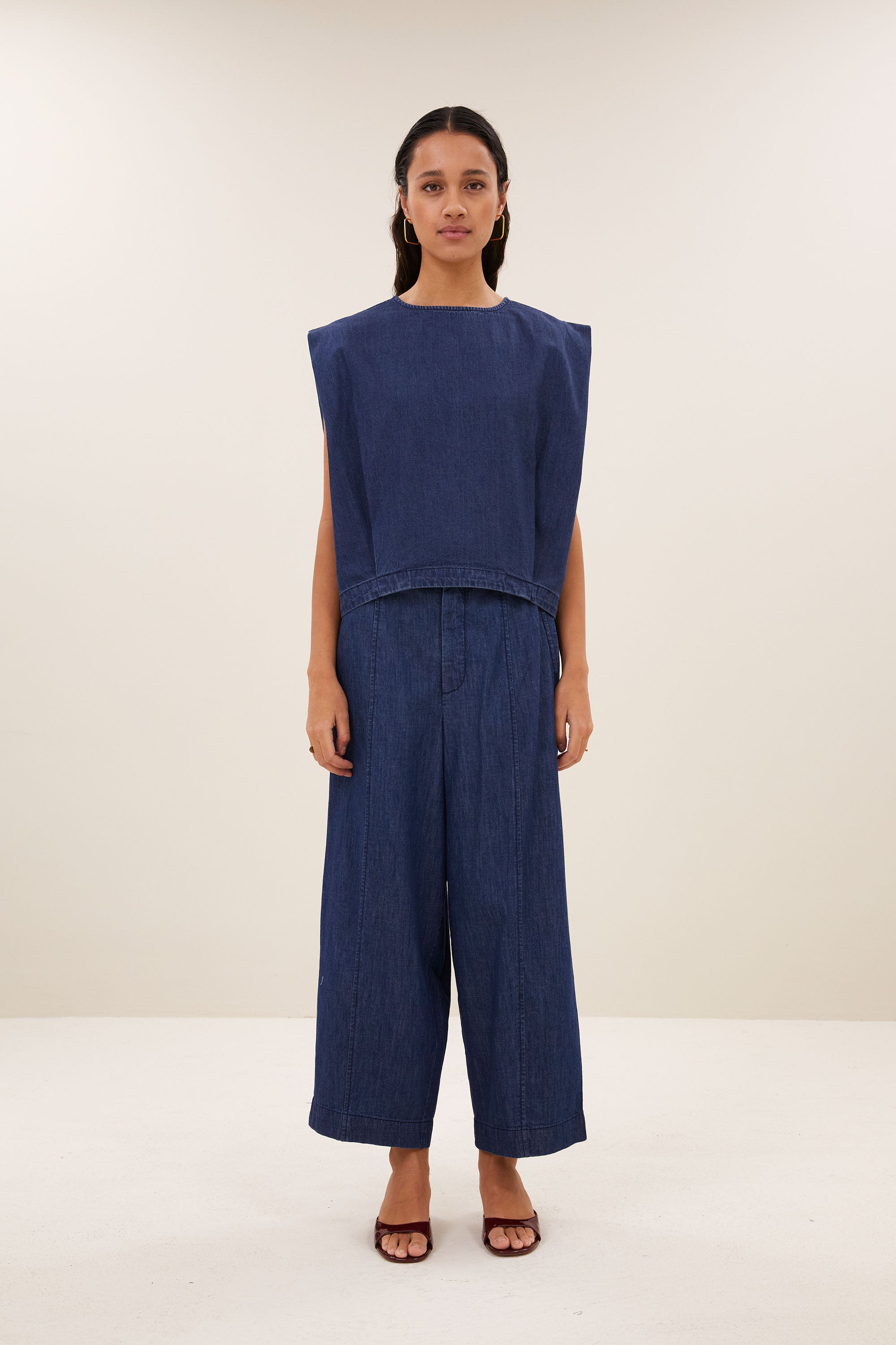 By Bar ginza denim top | dark denim