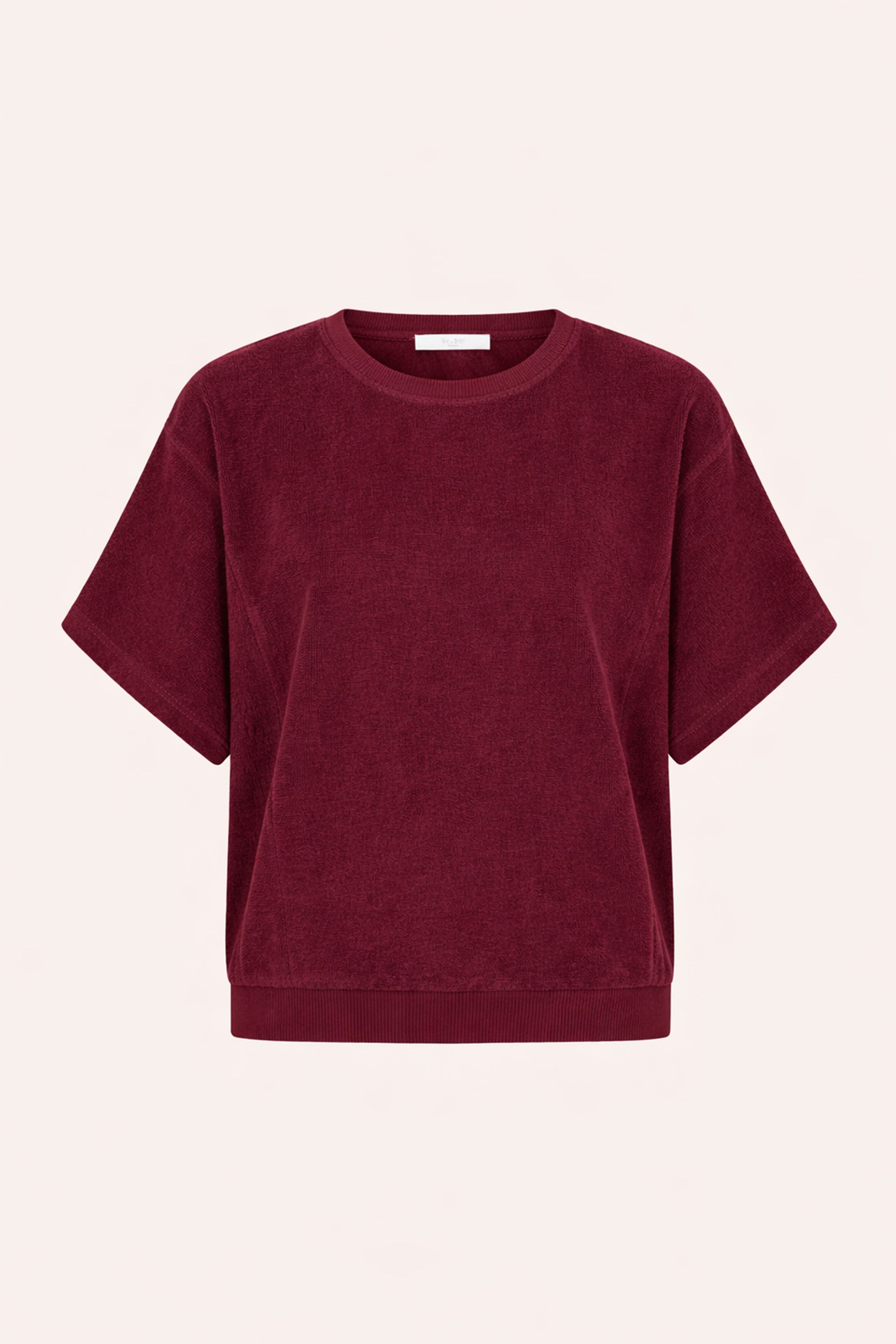 By Bar nuki slub top burgundy crush