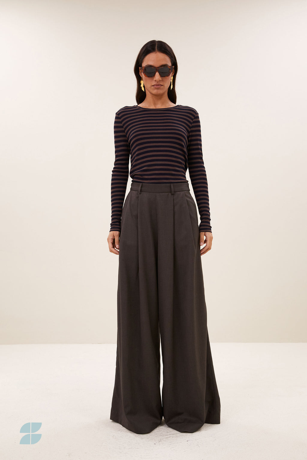 By Bar basic ls rib top 1721 deep stripe