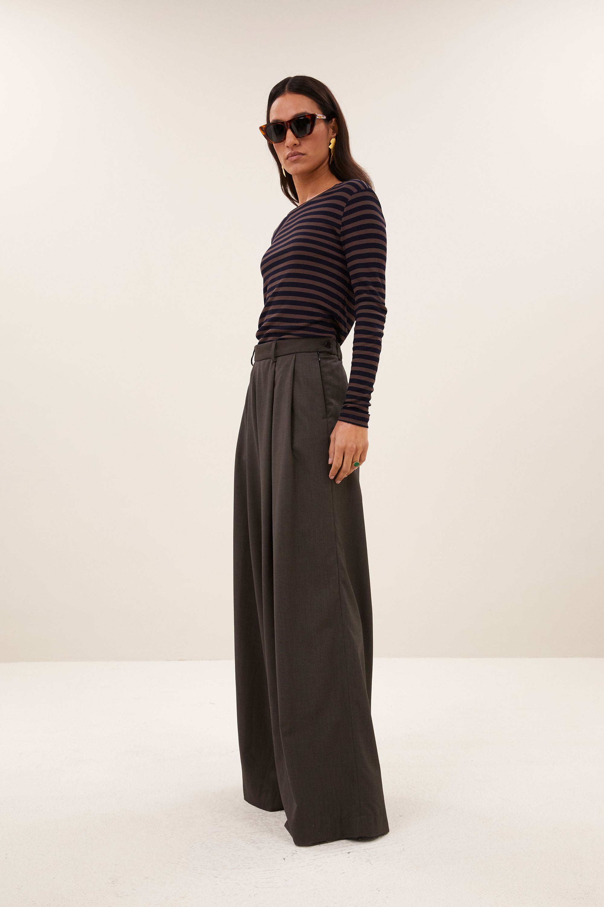 By Bar basic ls rib top 1721 deep stripe