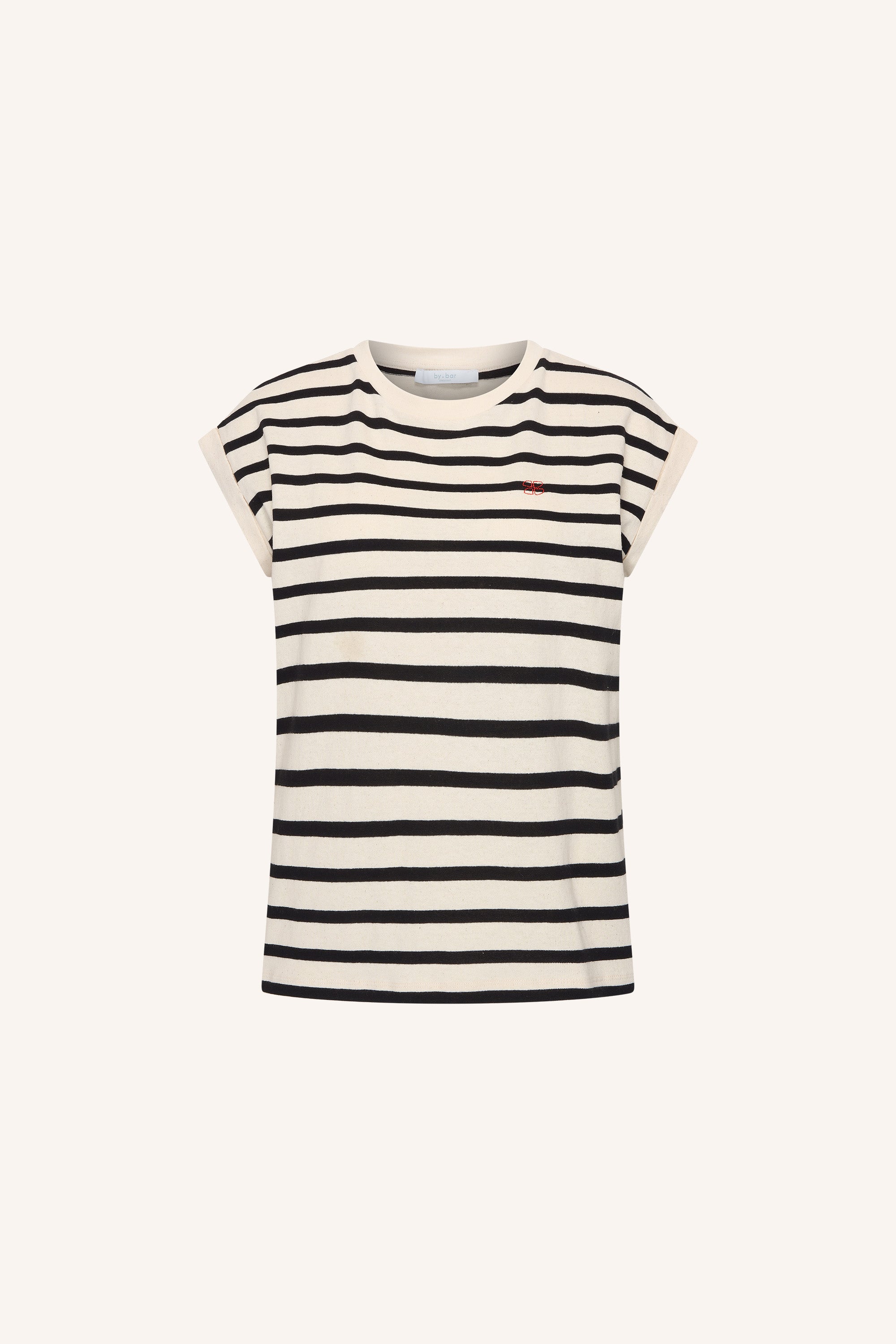 By Bar tobi stripe logo top | grain black stripe