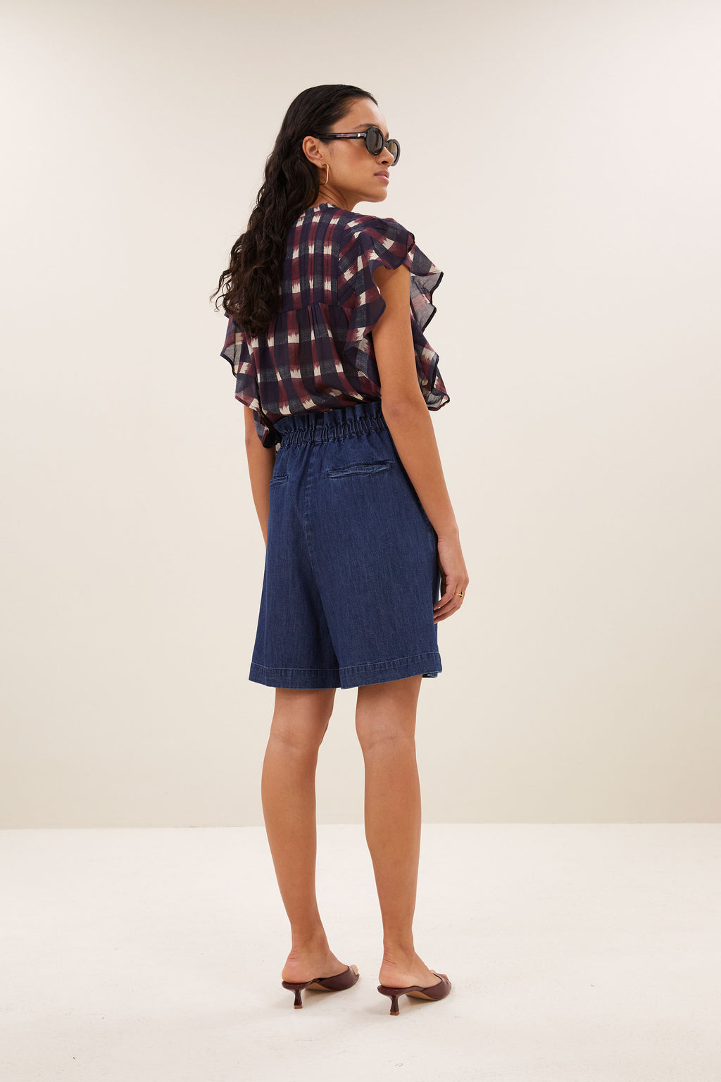 By Bar danee ikat blouse | wine ikat print