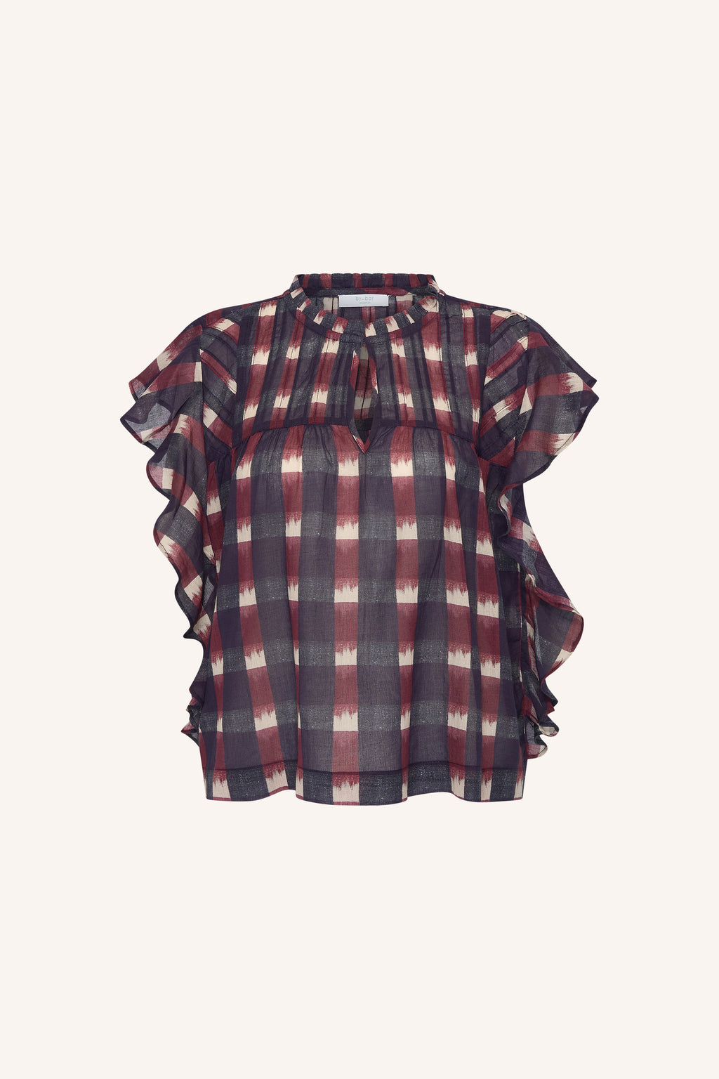 By Bar danee ikat blouse | wine ikat print