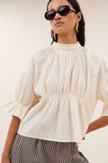 By Bar isabel dobby blouse | sand