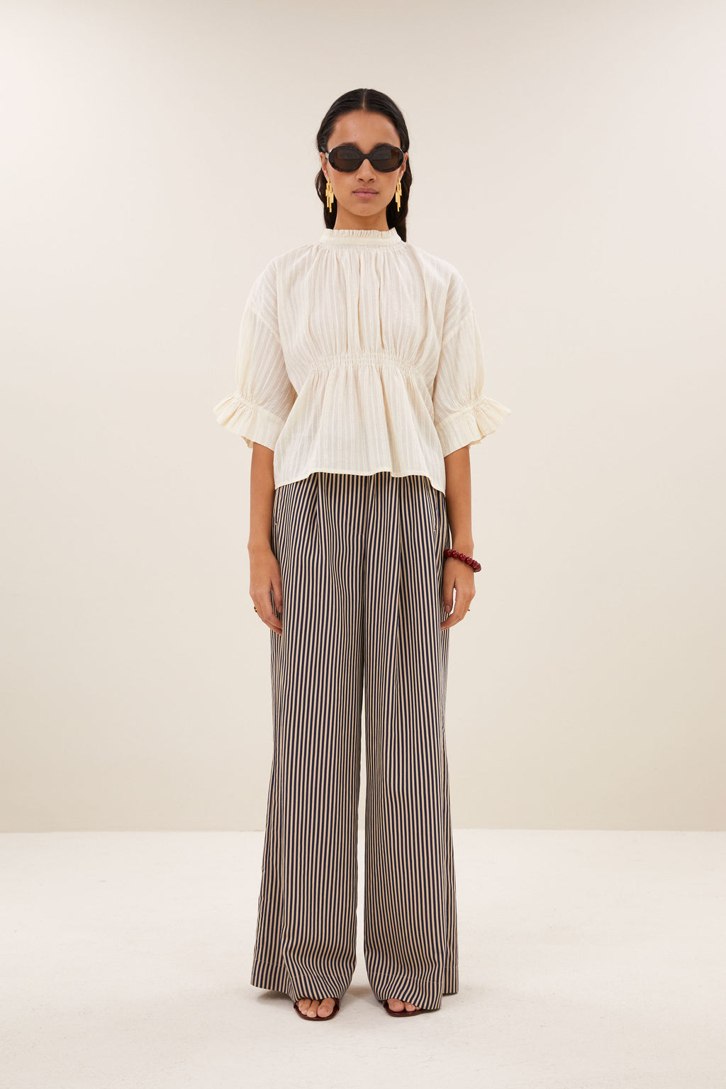 By Bar isabel dobby blouse | sand