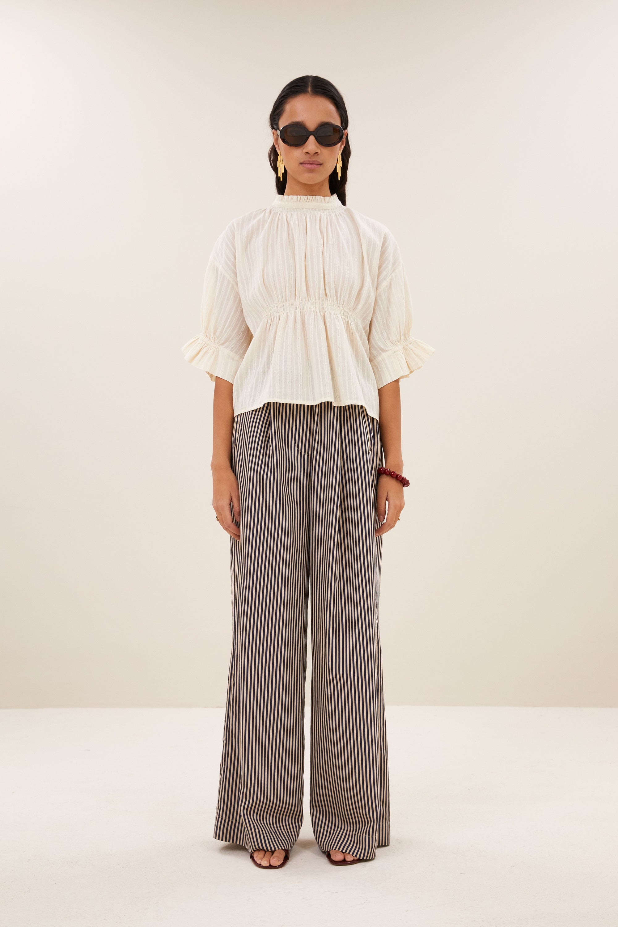 By Bar isabel dobby blouse | sand